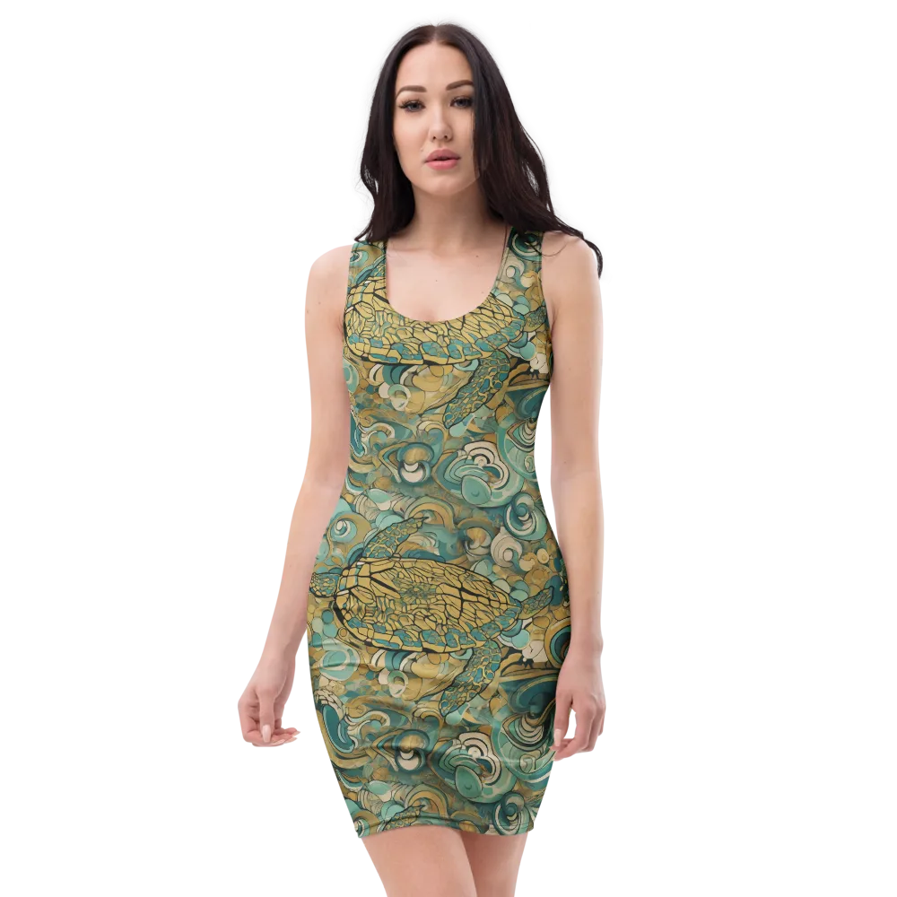 Tidepool Sonata on Bodycon Dress — Front