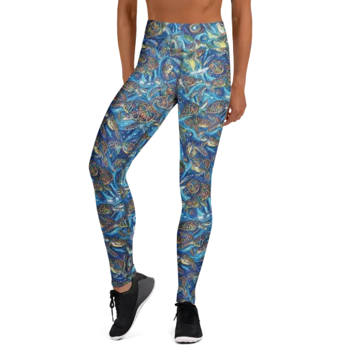 Bluewater Garden on a Yoga Leggings