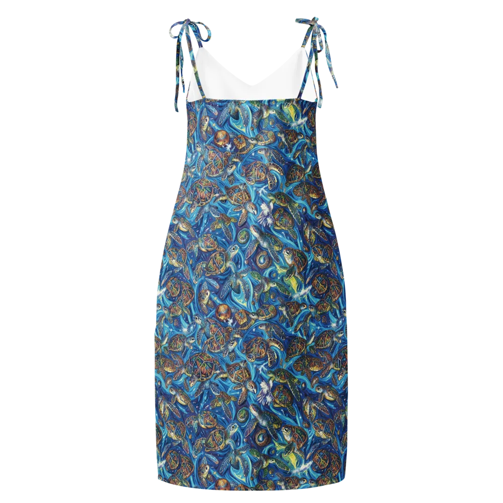 Bluewater Garden on Slip Dress — Back