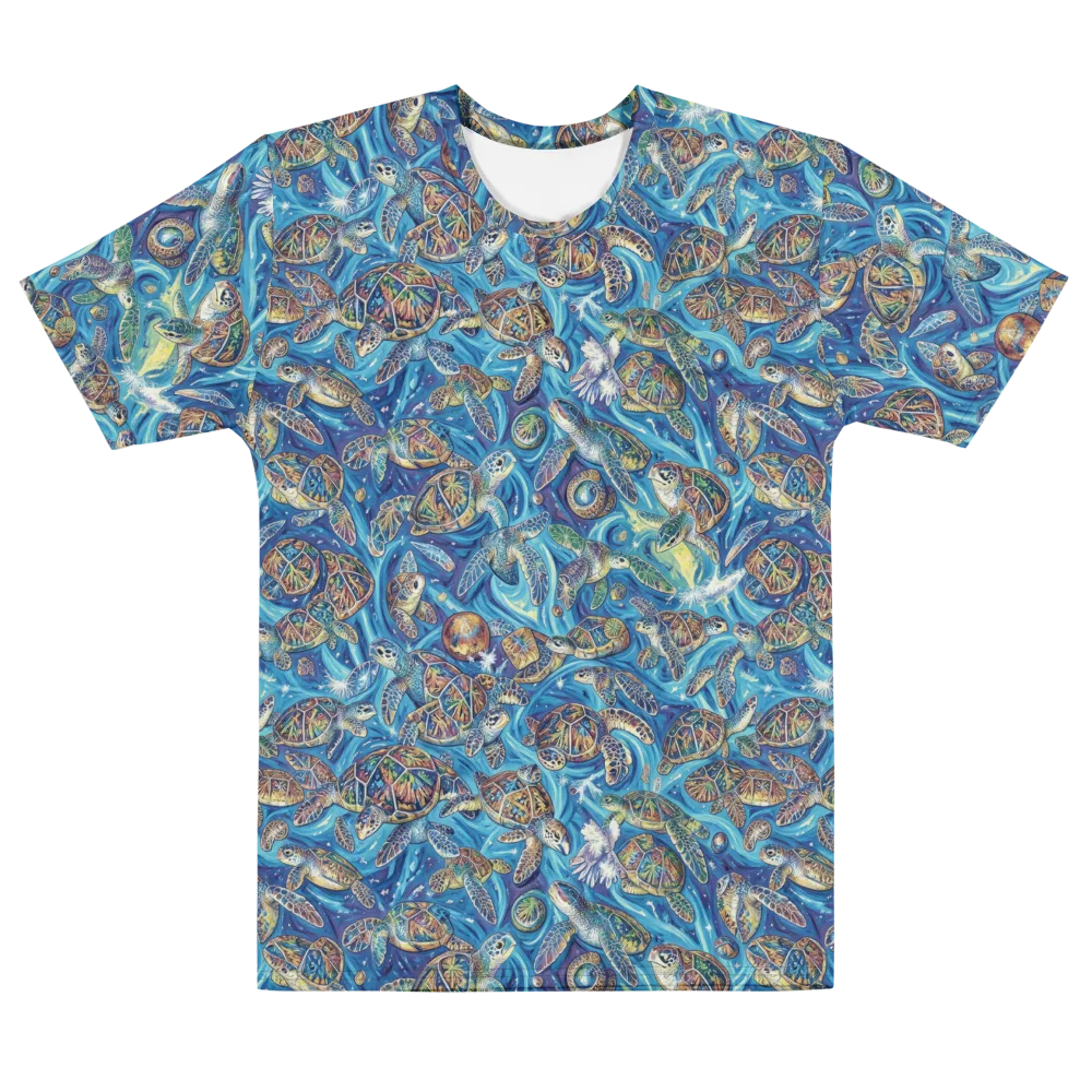Bluewater Garden on Men's Cotton Crew Neck T-Shirt — Front