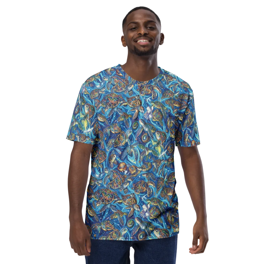 Bluewater Garden on Men's Crew Neck T-Shirt — Front