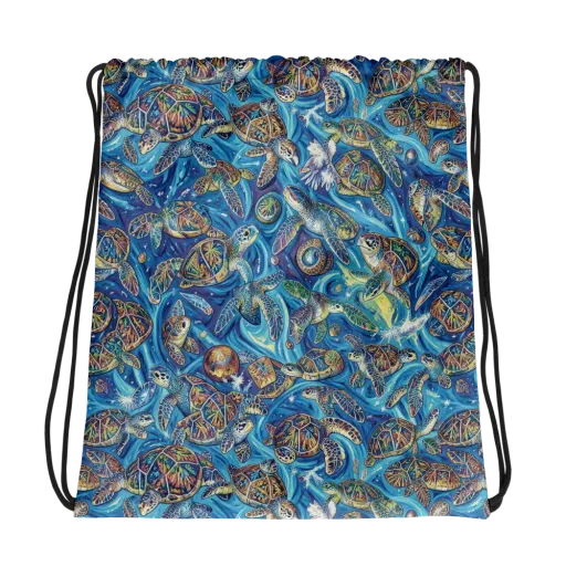 Bluewater Garden on a Drawstring Bag