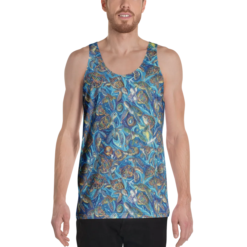 Bluewater Garden on Men's Tank Top — Front