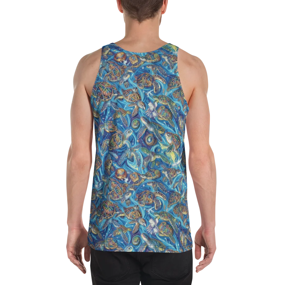 Bluewater Garden on Men's Tank Top — Back