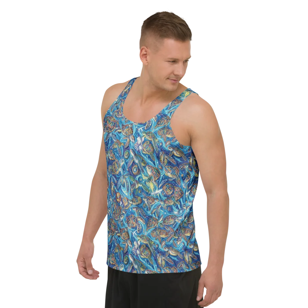 Bluewater Garden on Men's Tank Top — Left Front