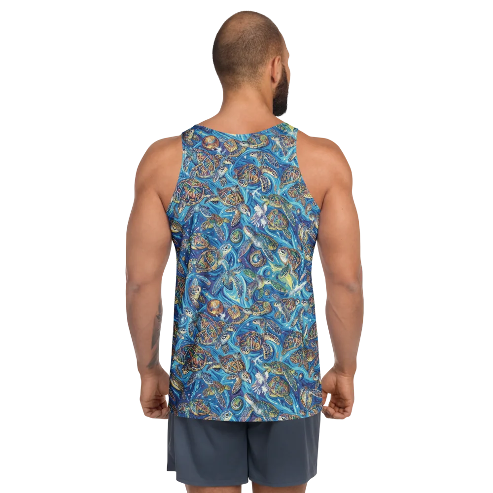 Bluewater Garden on Men's Tank Top — Back