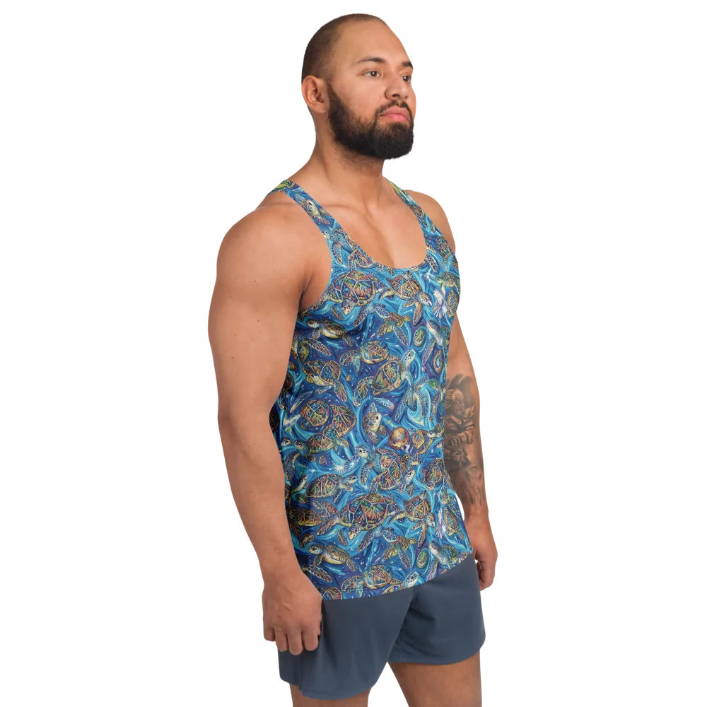 Bluewater Garden on Men's Tank Top — Right Front