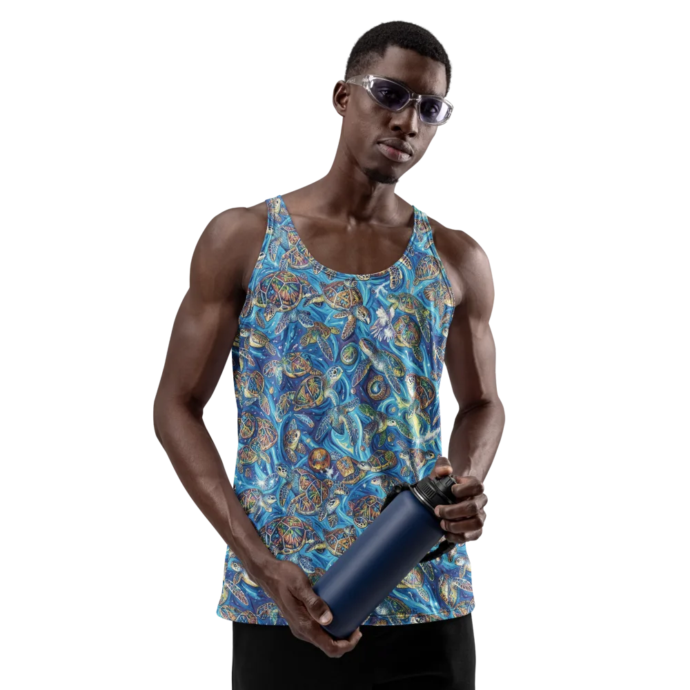 Bluewater Garden on Men's Tank Top — Front