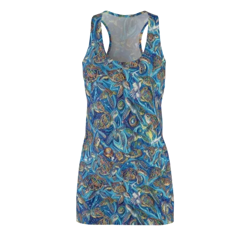 Bluewater Garden on a Racerback Dress
