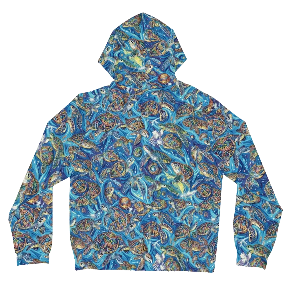 Bluewater Garden on Women's Full-Zip Hoodie — Back