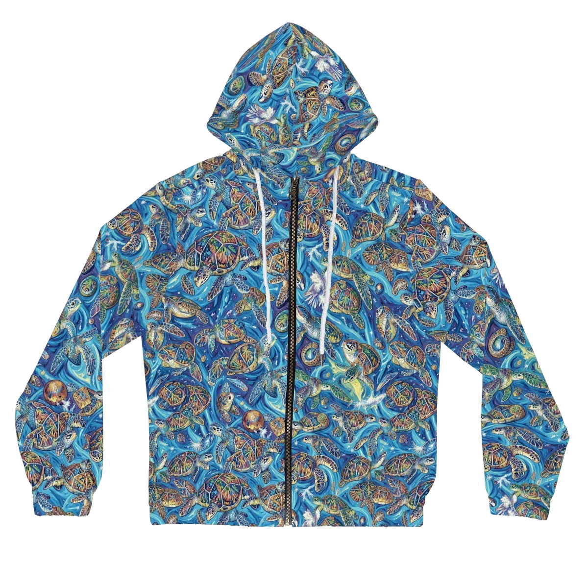 Bluewater Garden on Women's Full-Zip Hoodie — Front