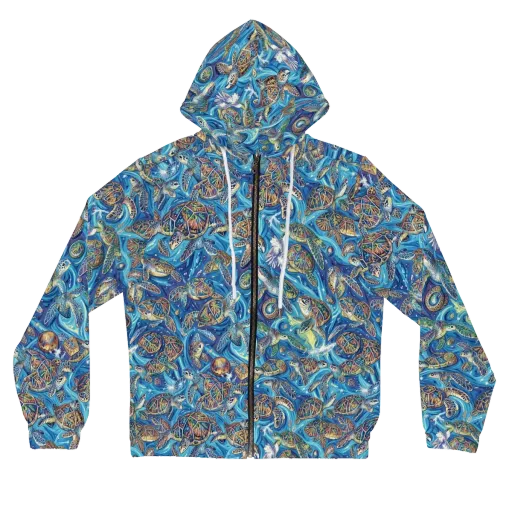 Bluewater Garden on a Women's Full-Zip Hoodie