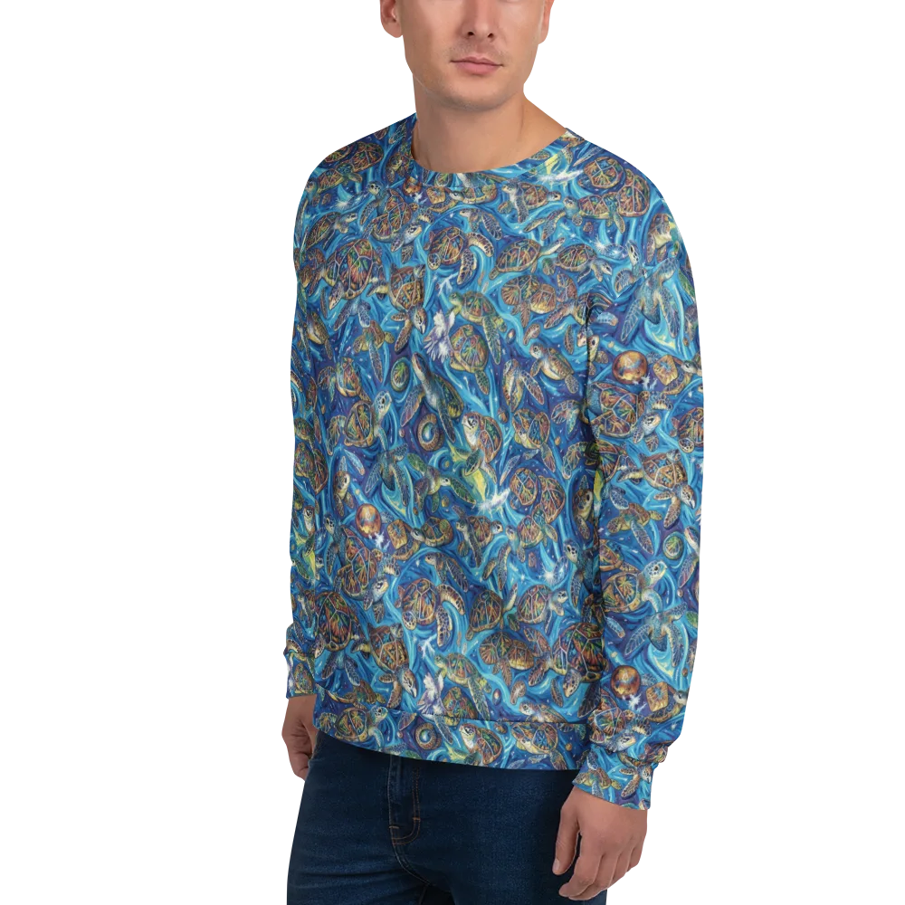 Bluewater Garden on Sweatshirt — Left Front