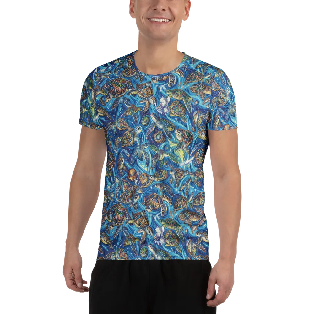 Bluewater Garden on Men's Athletic T-Shirt — Front