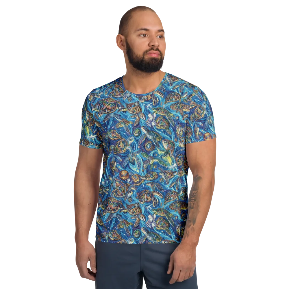 Bluewater Garden on Men's Athletic T-Shirt — Front