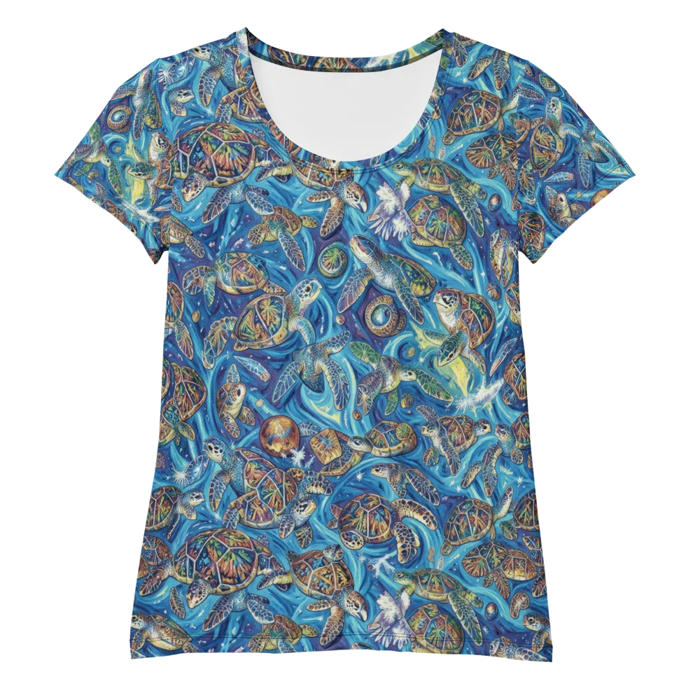 Bluewater Garden on Women's Athletic T-Shirt — Front
