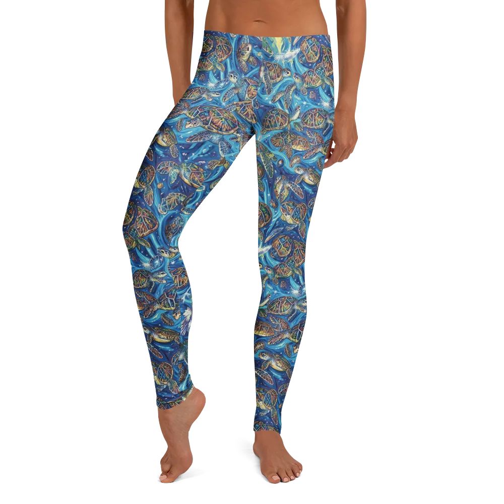 Bluewater Garden on Leggings — Front