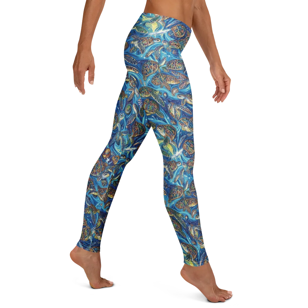 Bluewater Garden on Leggings — Right