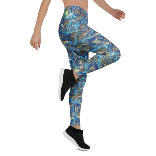 Bluewater Garden on a Leggings