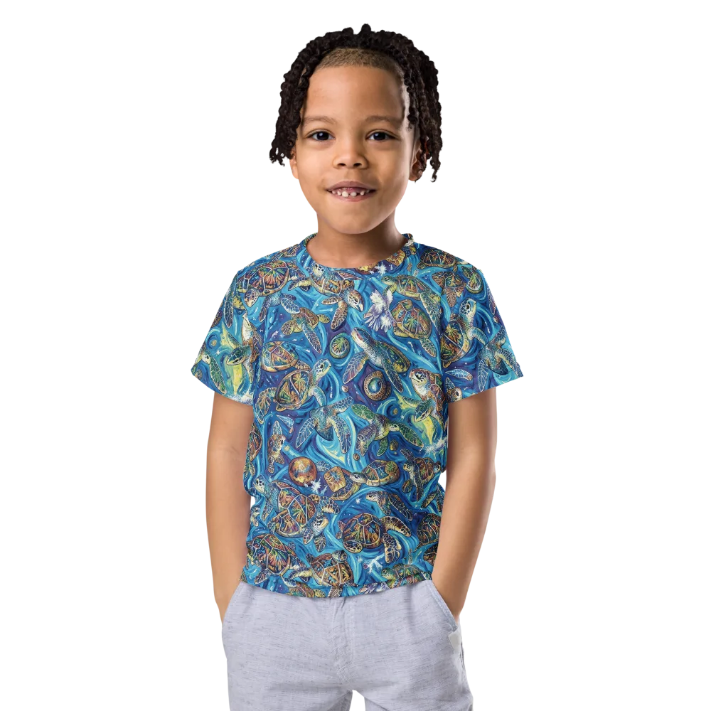 Bluewater Garden on Kids Crew Neck T-Shirt — Front