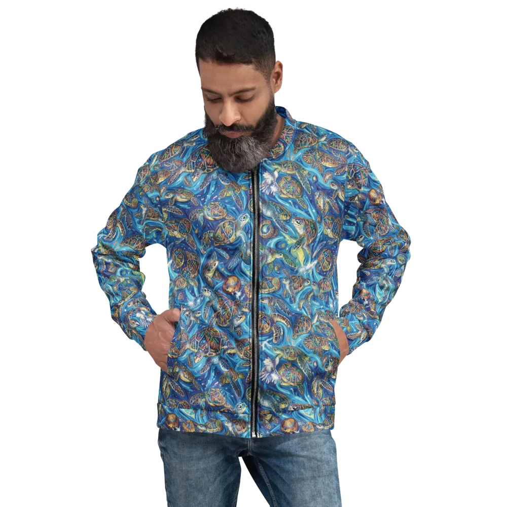 Bluewater Garden on Bomber Jacket — Front
