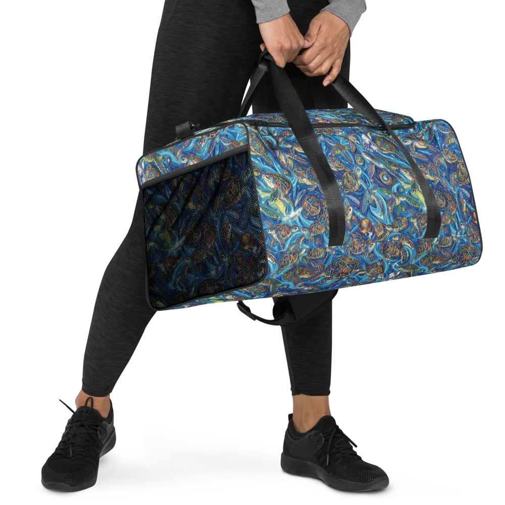 Bluewater Garden on Duffle Bag — Right Front