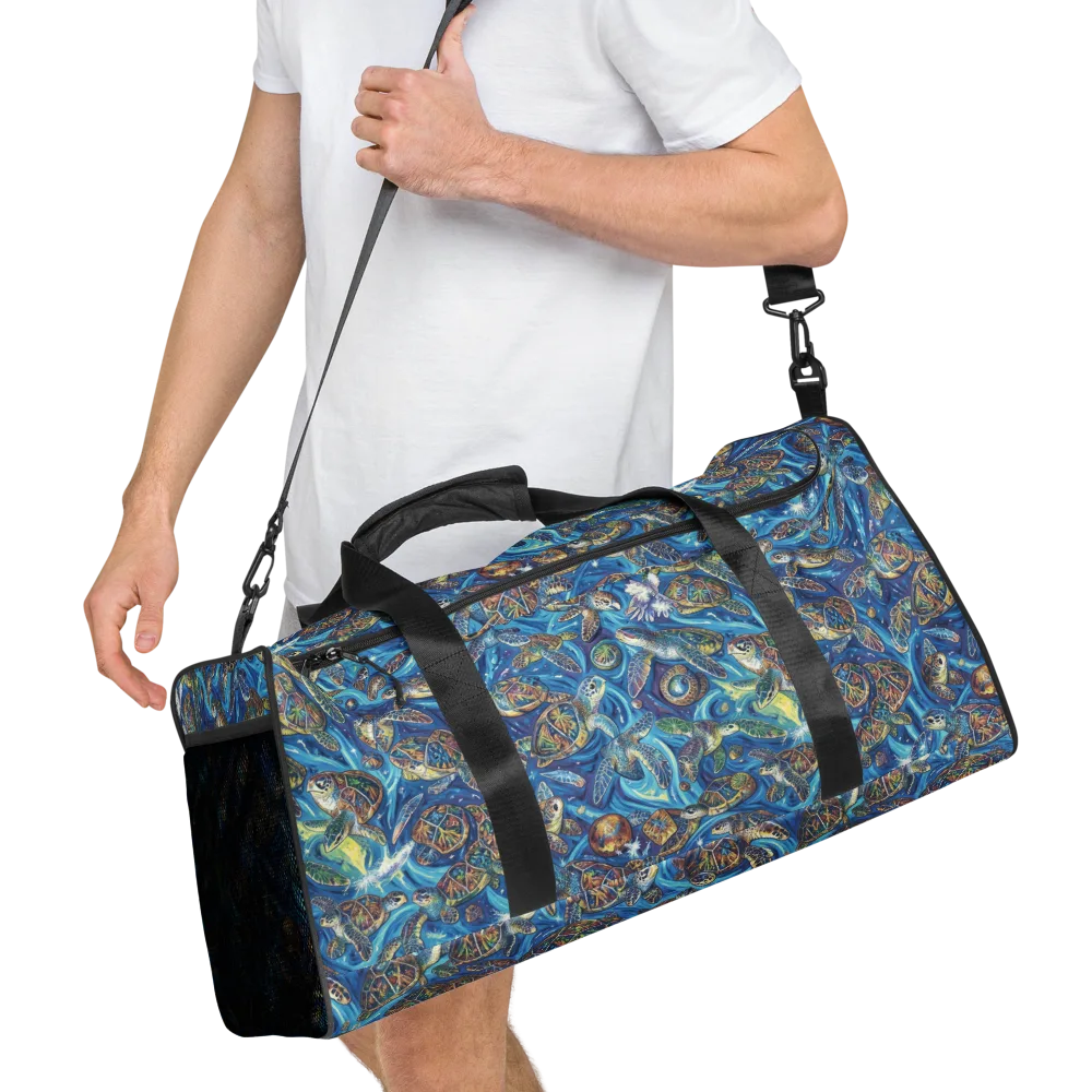 Bluewater Garden on Duffle Bag — Right Front
