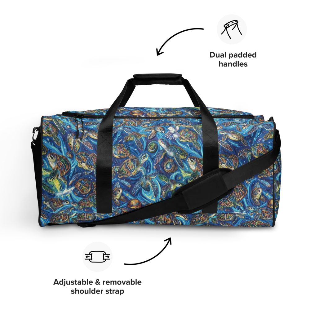 Bluewater Garden on Duffle Bag — Front