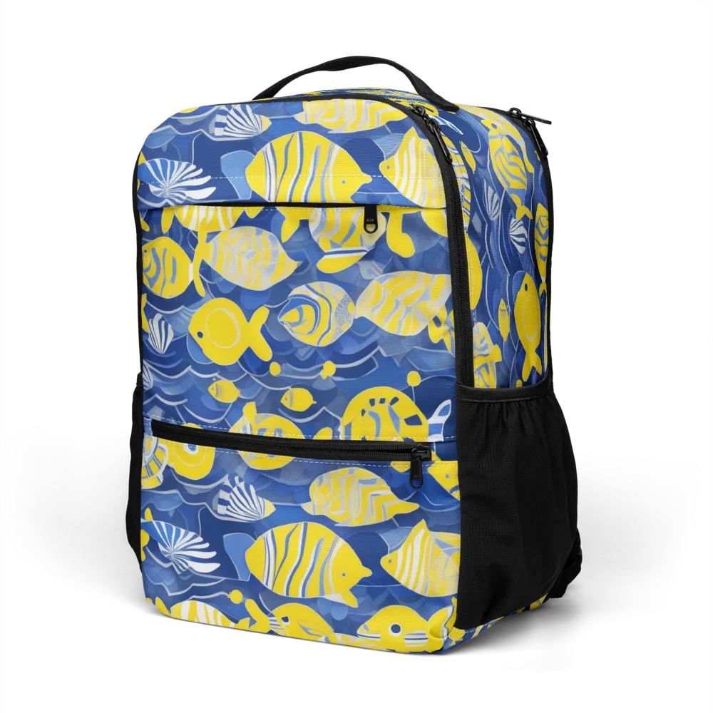 Sapphire Shoal on Utility Backpack — Left Front