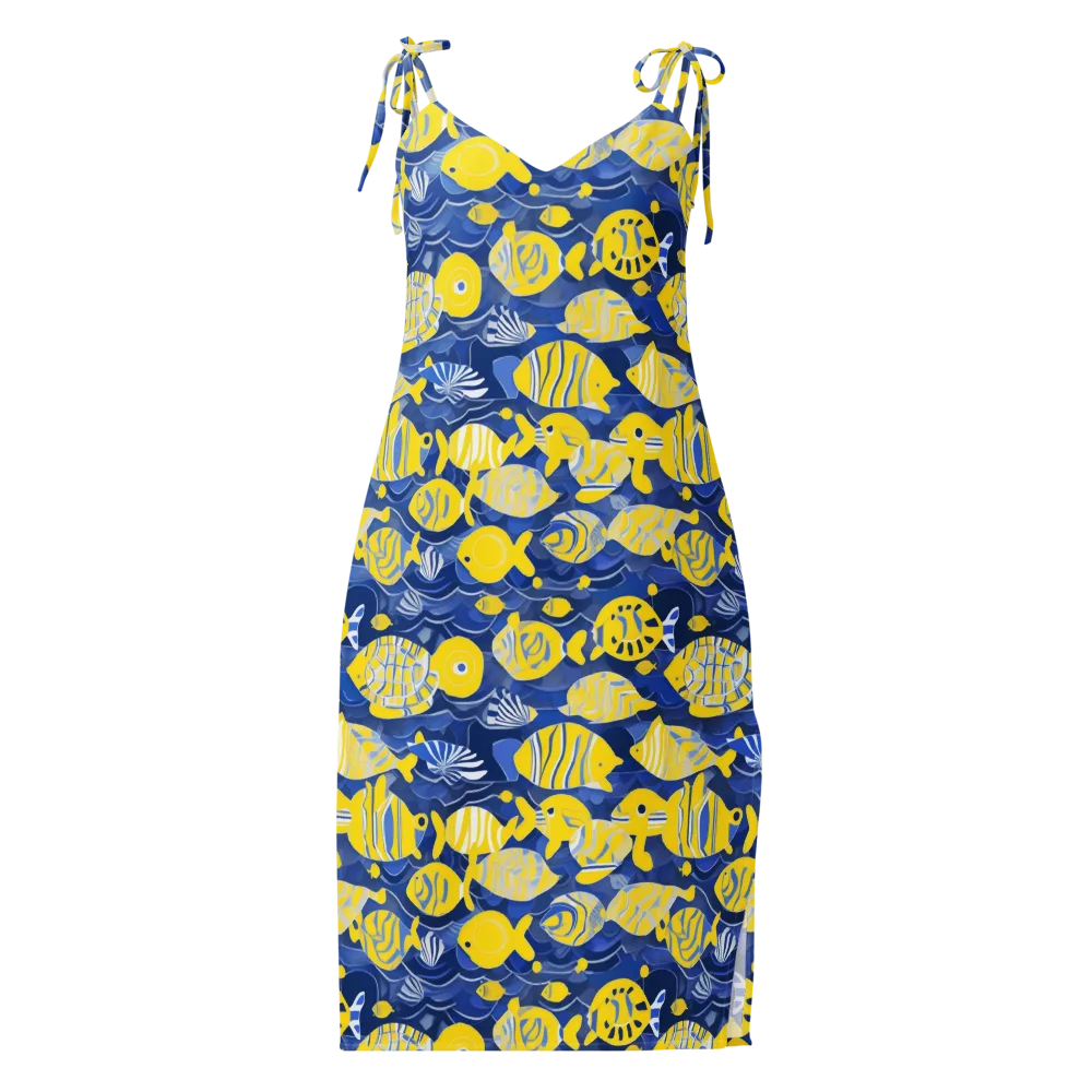 Sapphire Shoal on Slip Dress — Front