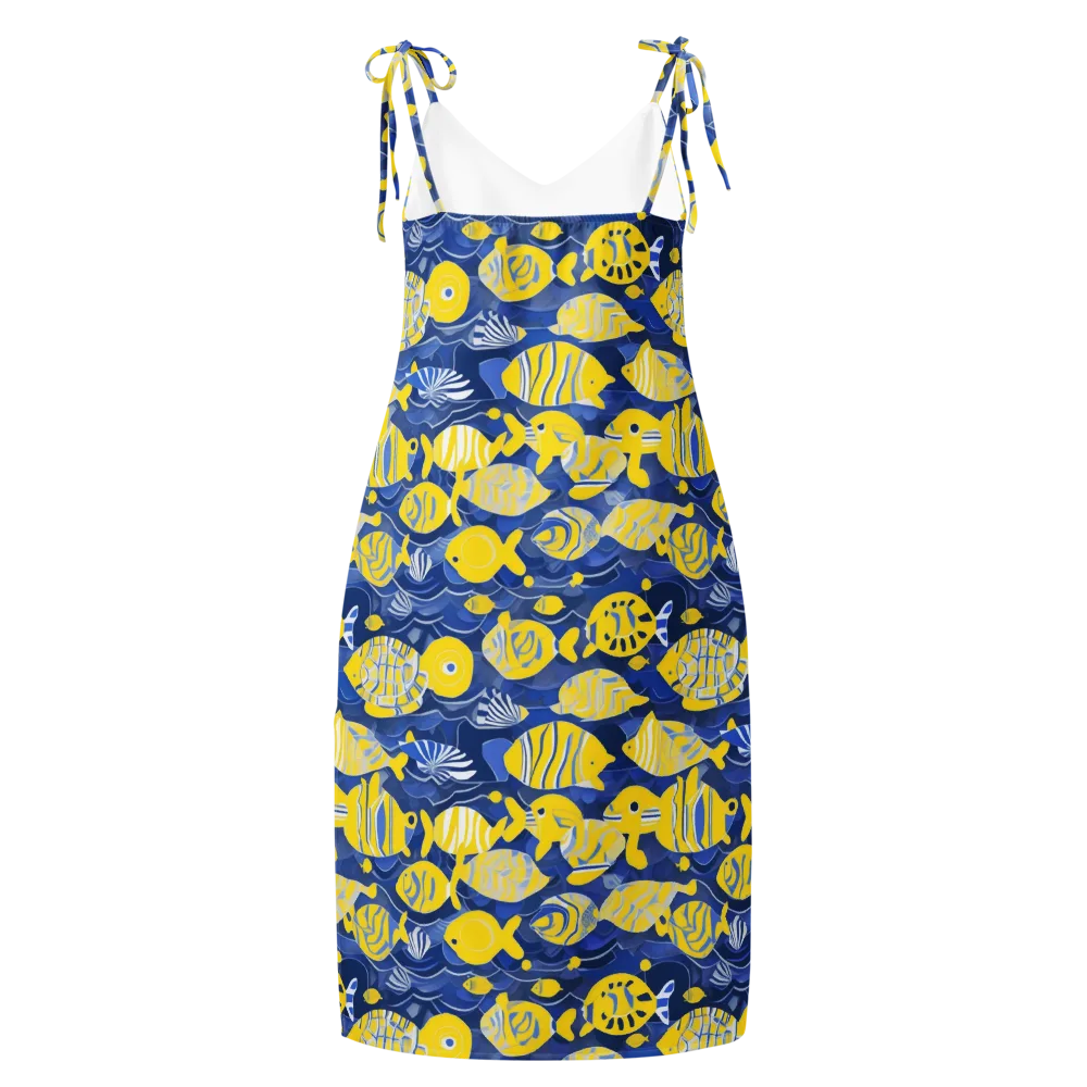 Sapphire Shoal on Slip Dress — Back