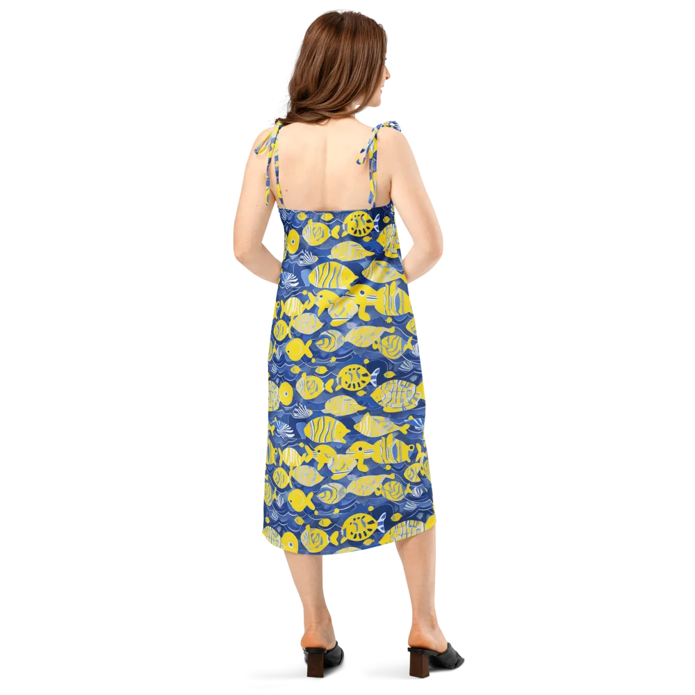 Sapphire Shoal on Slip Dress — Back
