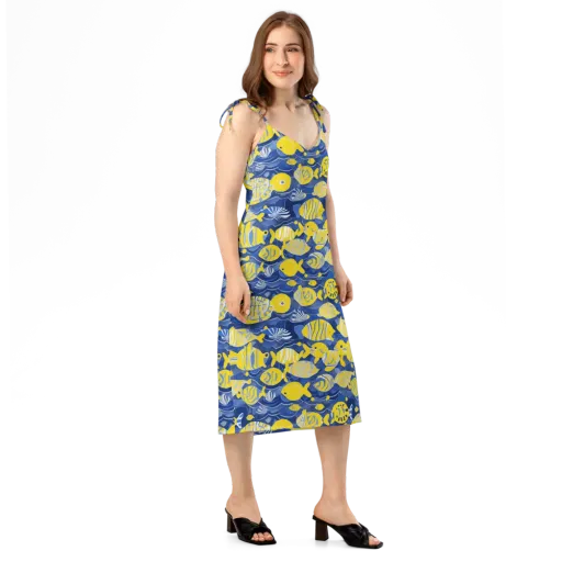 Sapphire Shoal on a Slip Dress