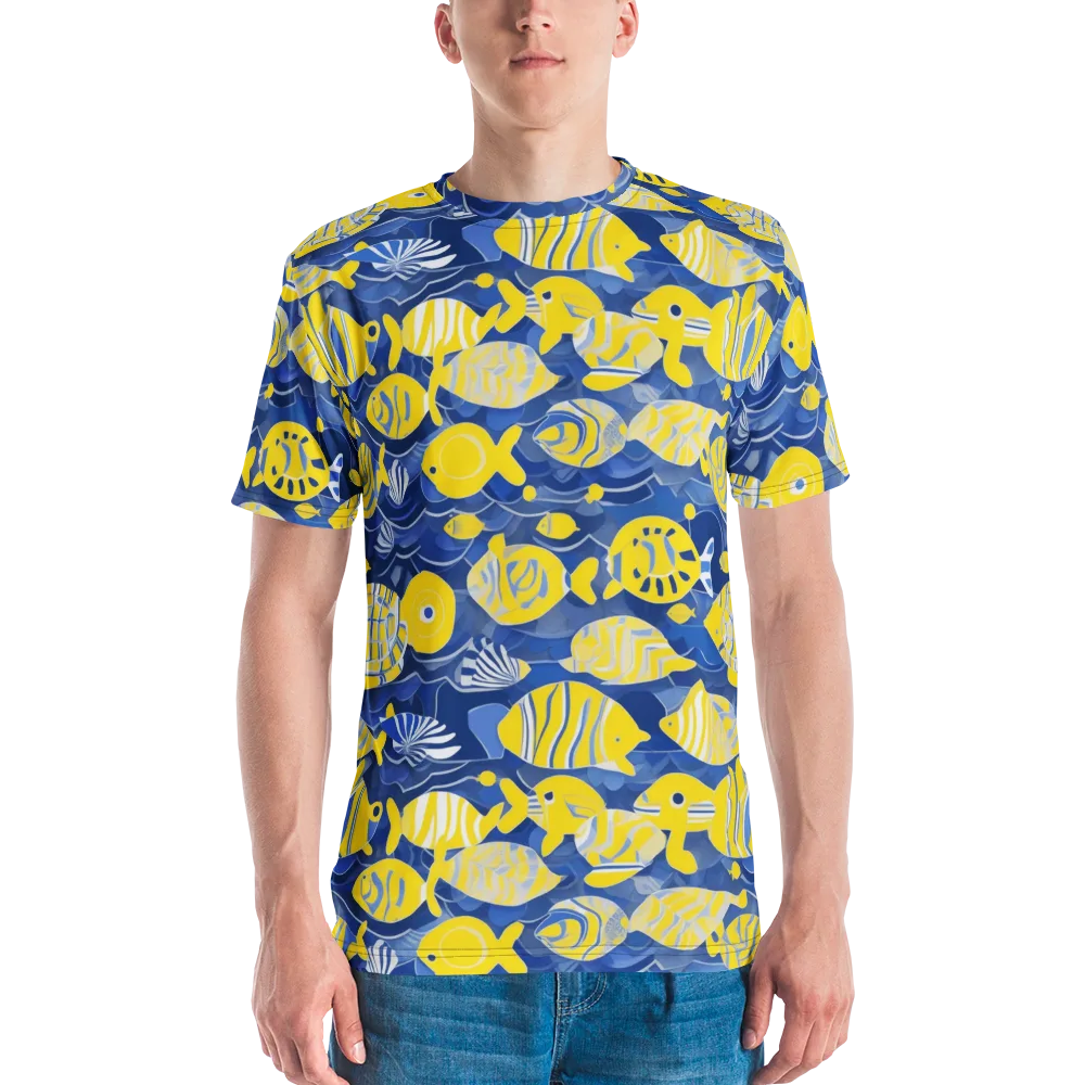 Sapphire Shoal on Men's Crew Neck T-Shirt — Front