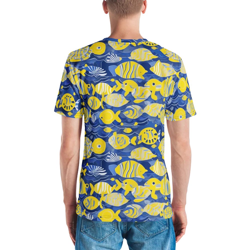 Sapphire Shoal on Men's Crew Neck T-Shirt — Back