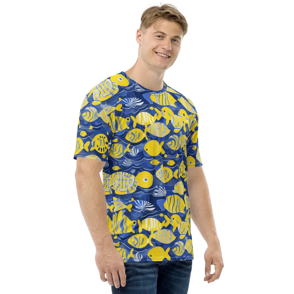 Sapphire Shoal on Men's Crew Neck T-Shirt — Right