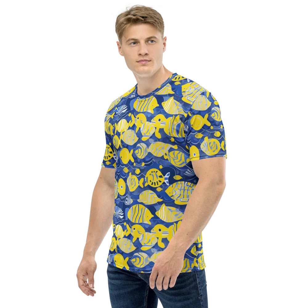 Sapphire Shoal on Men's Crew Neck T-Shirt — Left