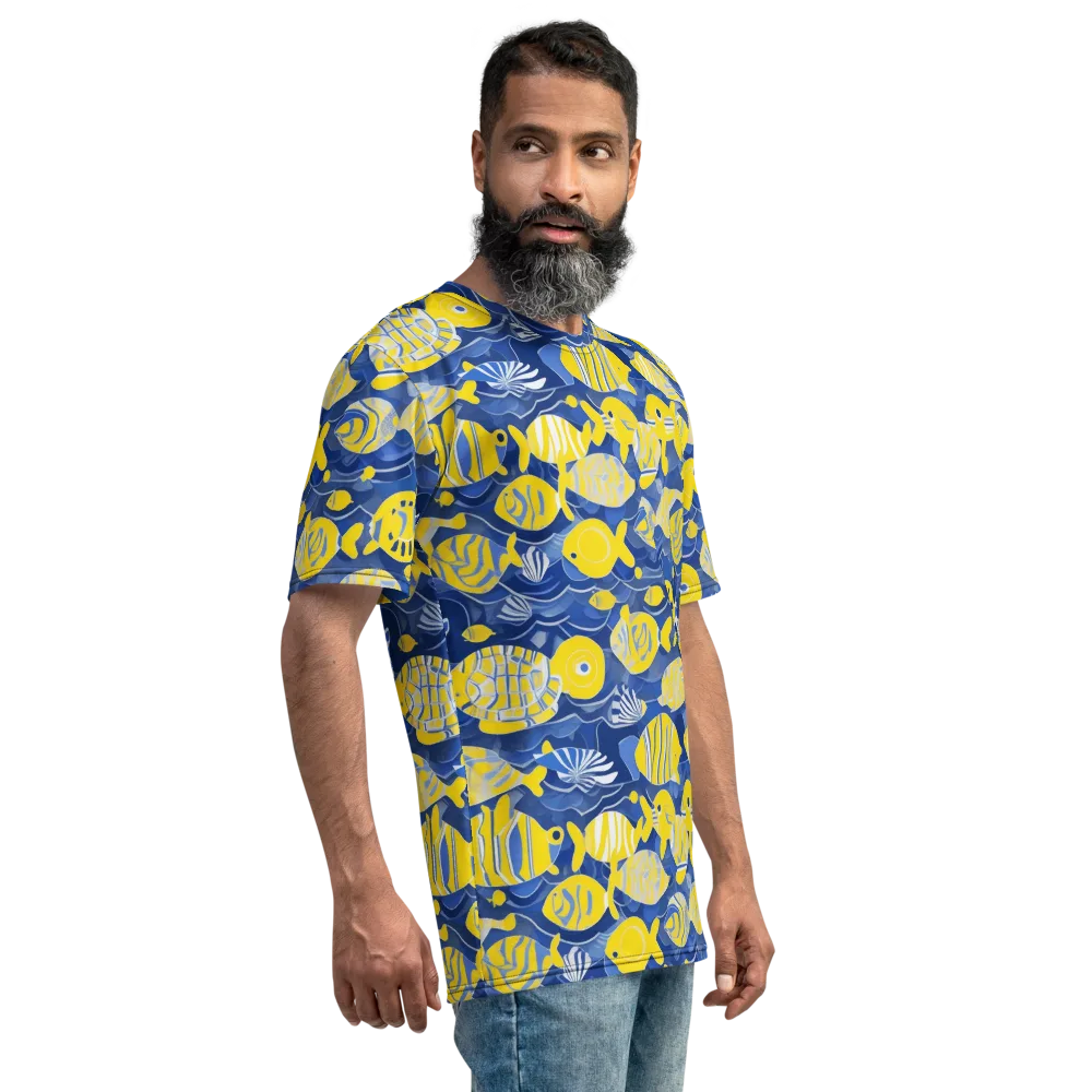 Sapphire Shoal on Men's Crew Neck T-Shirt — Right