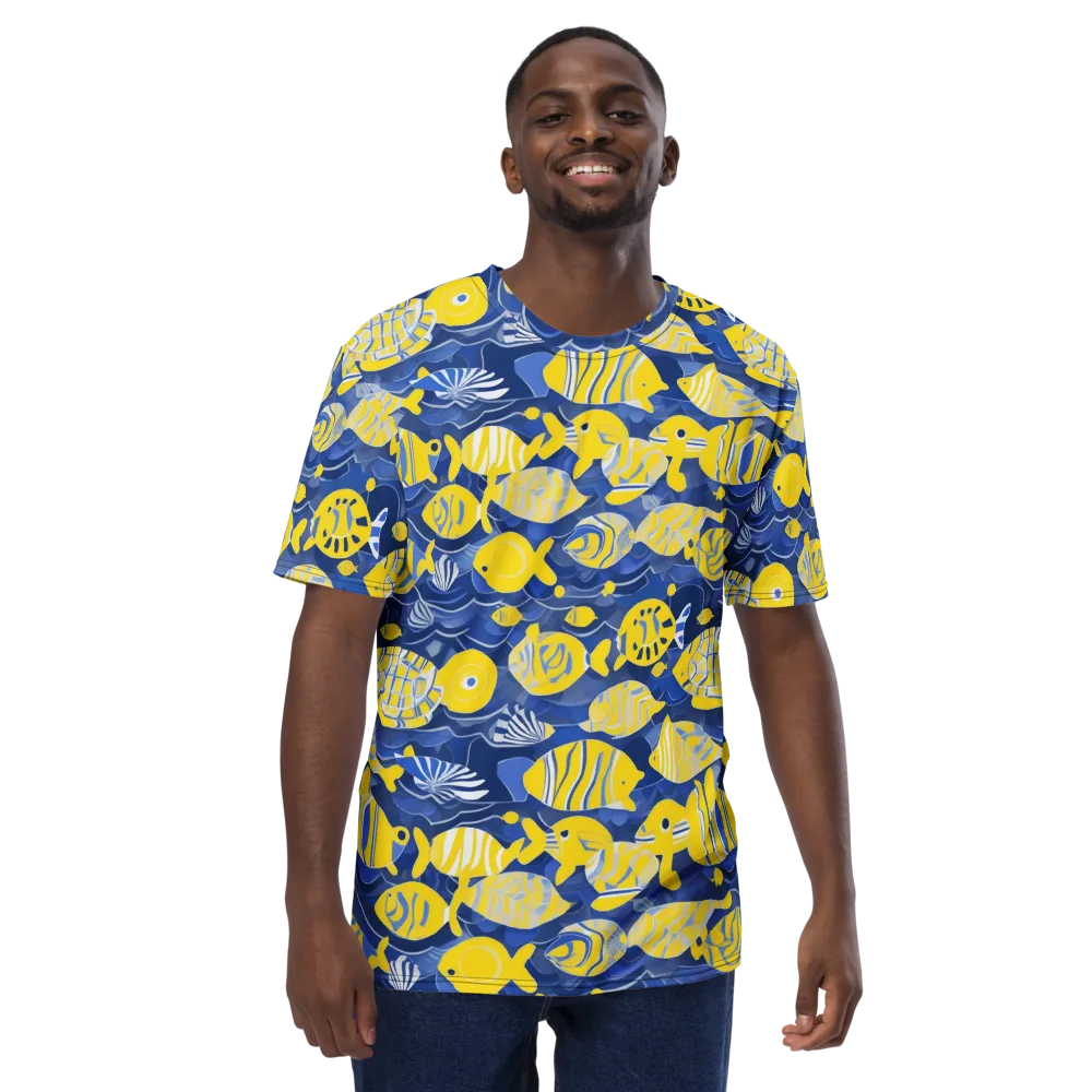 Sapphire Shoal on Men's Crew Neck T-Shirt — Front