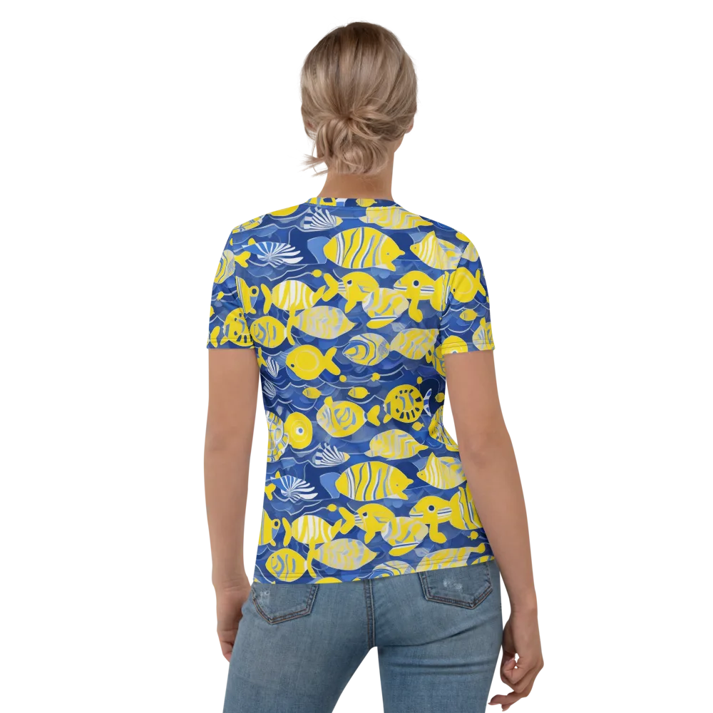 Sapphire Shoal on Women's Crew Neck T-Shirt — Back