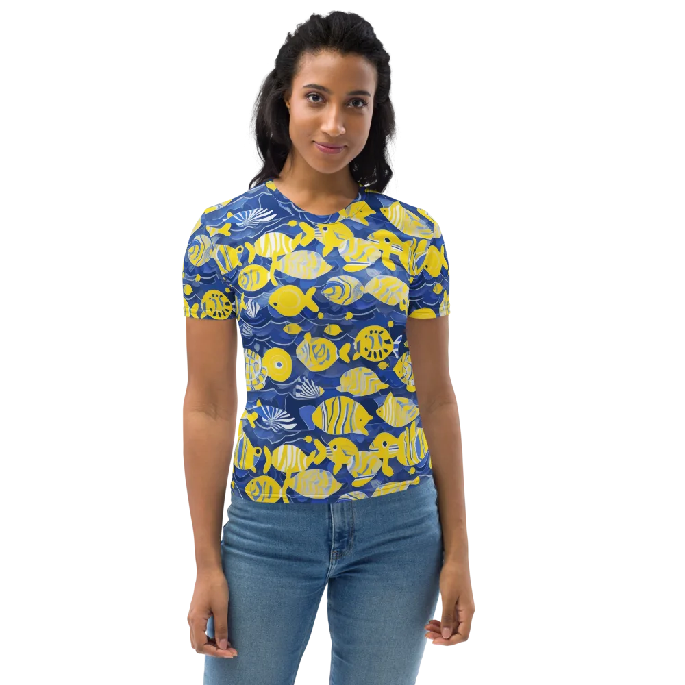 Sapphire Shoal on Women's Crew Neck T-Shirt — Front