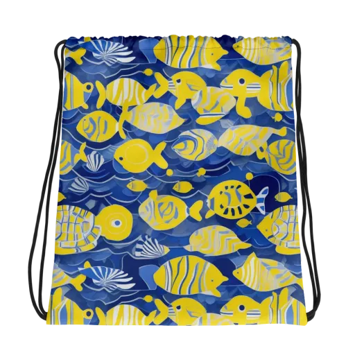 Sapphire Shoal on a Drawstring Bag