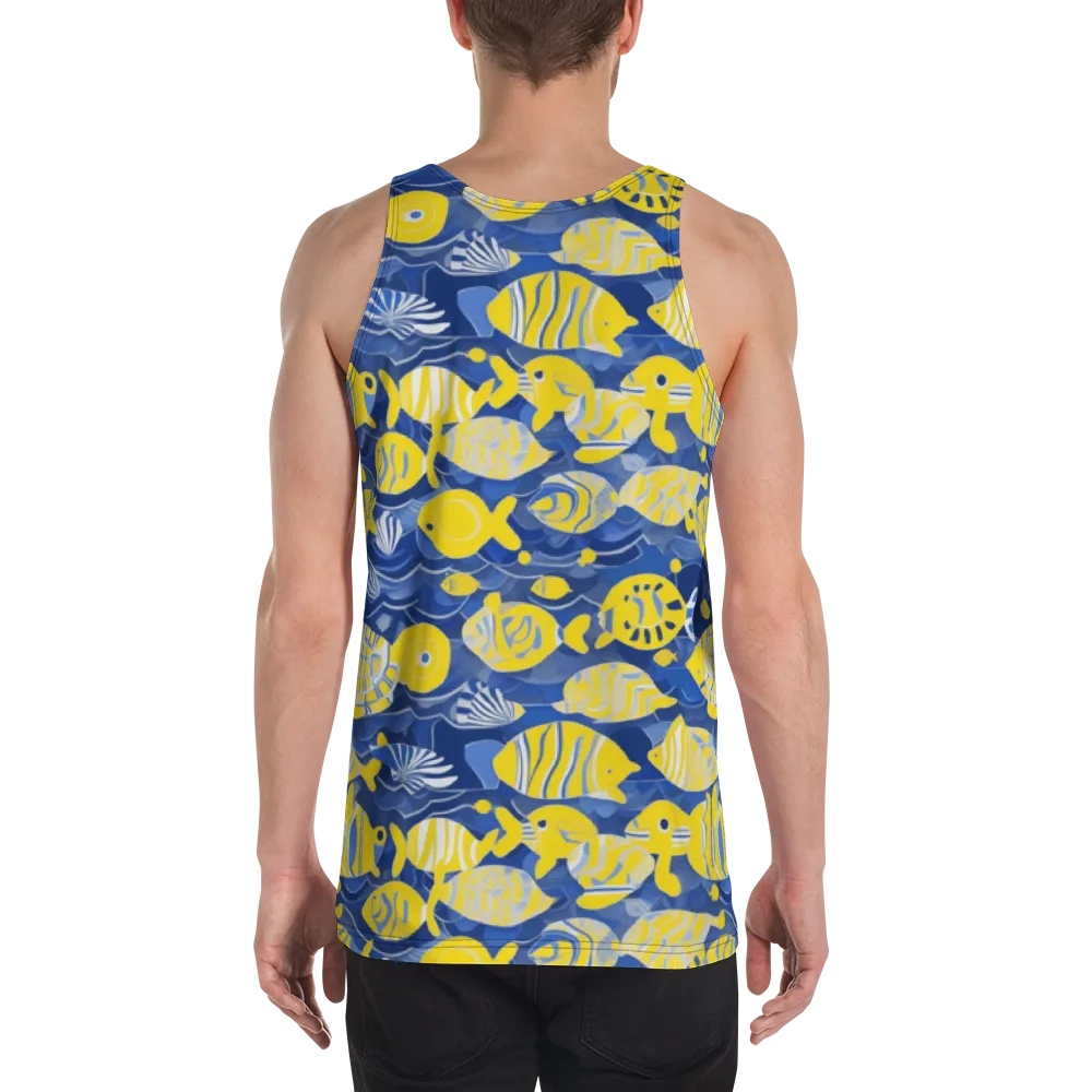 Sapphire Shoal on Men's Tank Top — Back