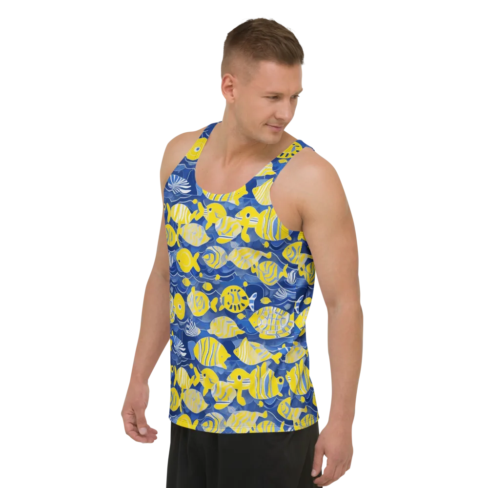 Sapphire Shoal on Men's Tank Top — Left Front