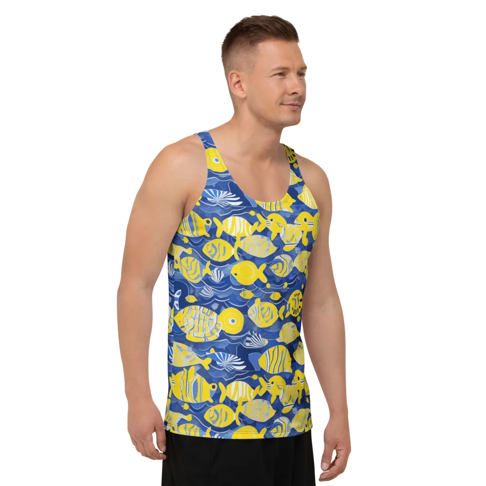 Sapphire Shoal on Men's Tank Top — Right Front