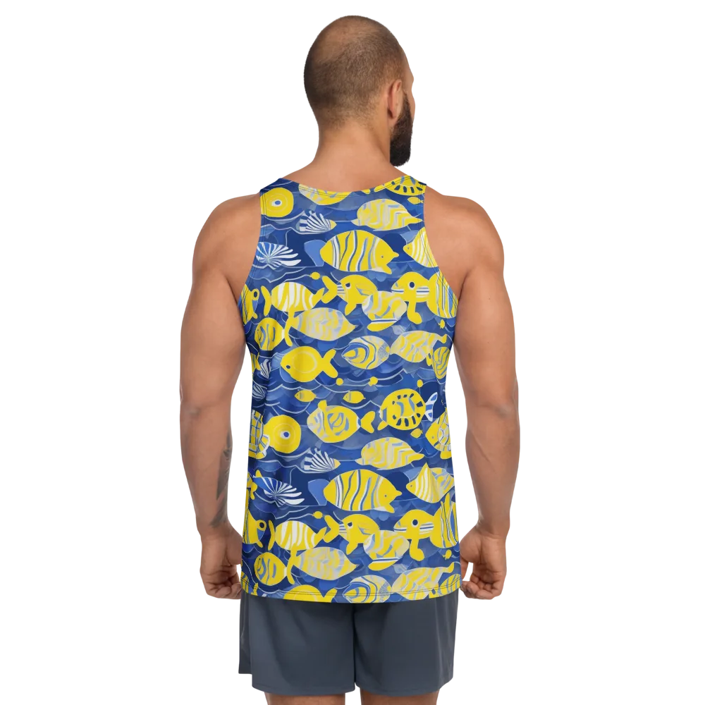 Sapphire Shoal on Men's Tank Top — Back