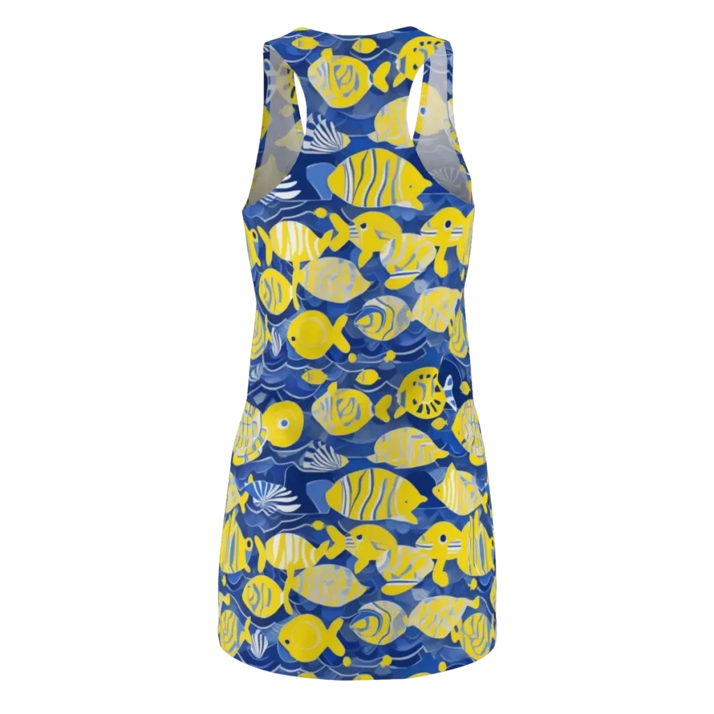 Sapphire Shoal on Racerback Dress — Back