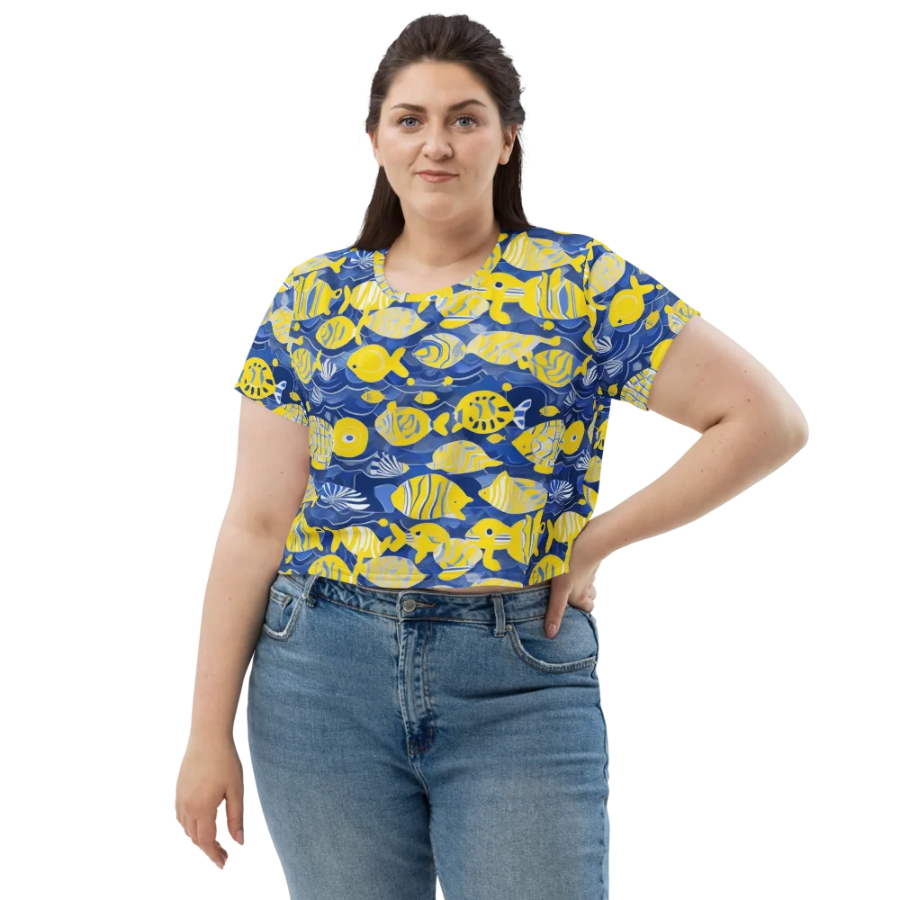 Sapphire Shoal on Crop Tee — Front