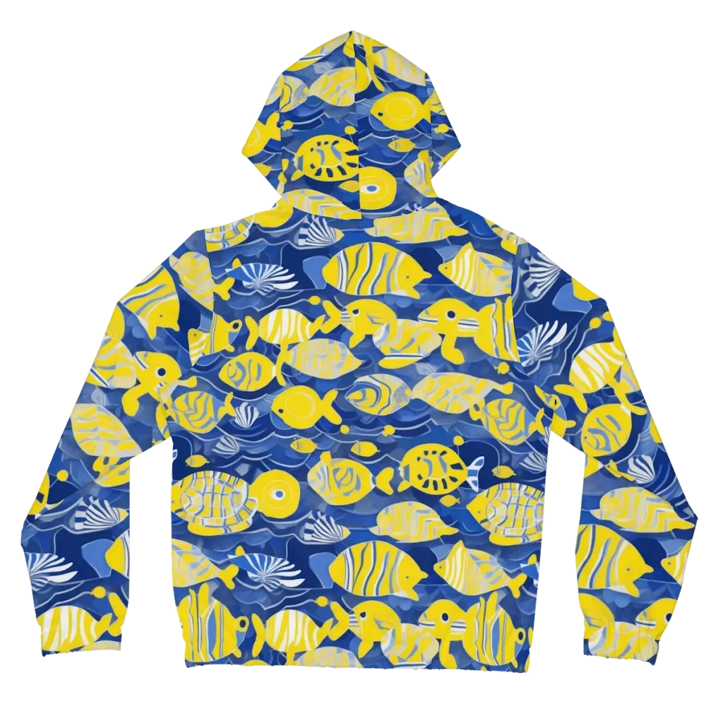 Sapphire Shoal on Women's Full-Zip Hoodie — Back