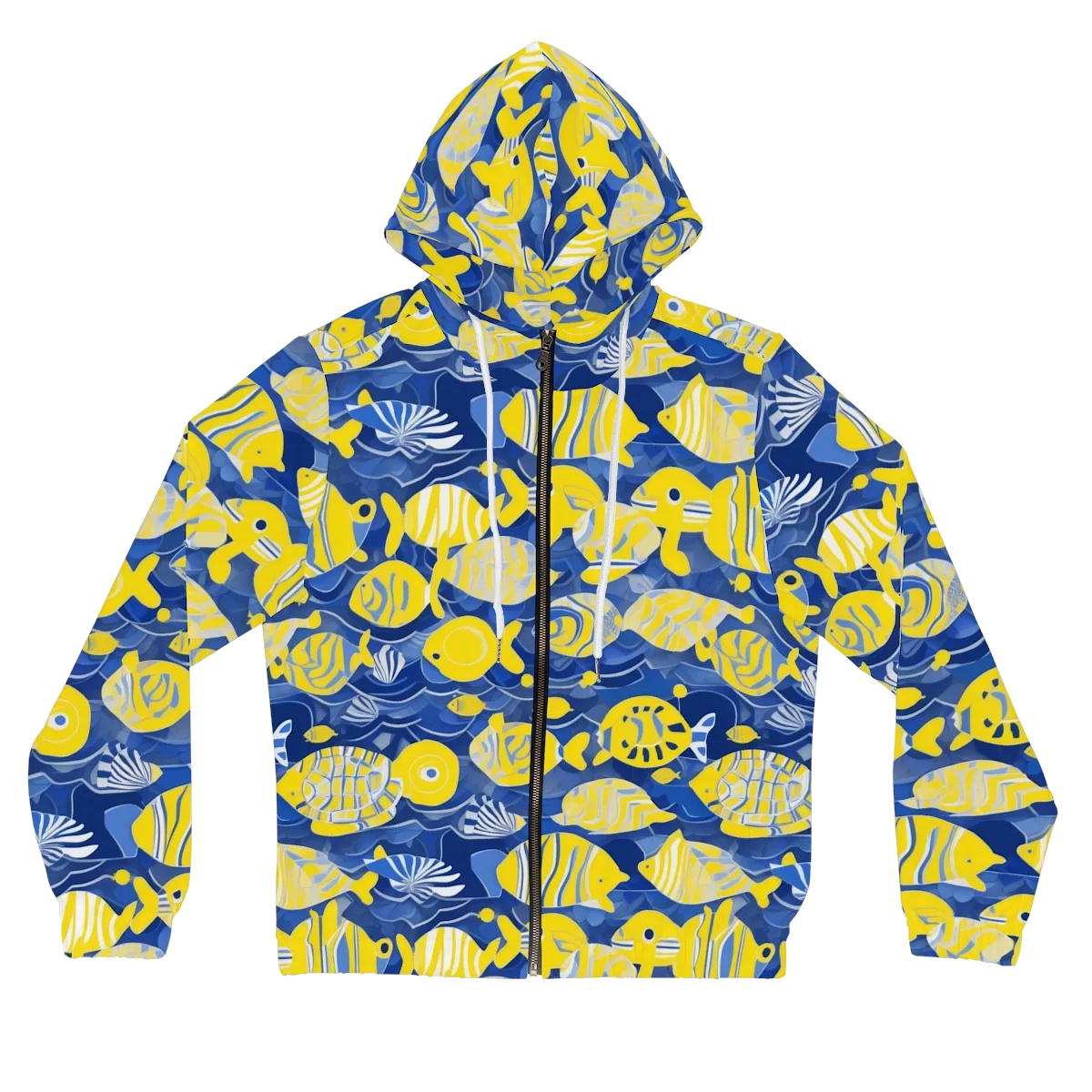 Sapphire Shoal on Women's Full-Zip Hoodie — Front
